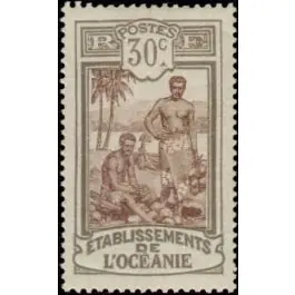 Timbre de collection Oceanie - 029 Fait Main