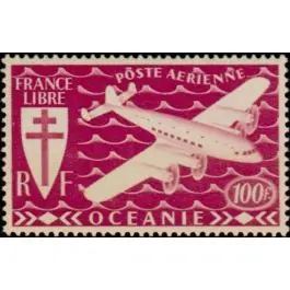 Fait Main Timbre de collection Oceanie - Poste Arienne 13