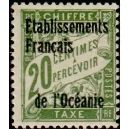 Timbre de collection Oceanie - Taxe 03 Dernier Modèle