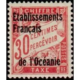 Jusqu’à Épuisement Des Stocks Timbre de collection Oceanie - Taxe 04