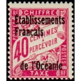 Certifié Timbre de collection Oceanie - Taxe 05