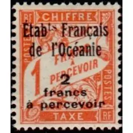 Timbre de collection Oceanie - Taxe 08 Solde