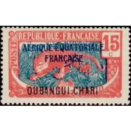 Original Timbre de collection Oubangui - 48