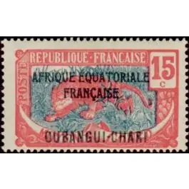 Prix Réduit Timbre de collection Oubangui - 49