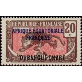 Timbre de collection Oubangui - 50 Réduction
