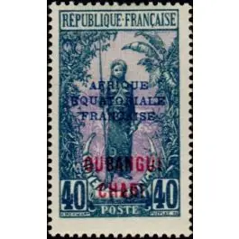 Timbre de collection Oubangui - 54 Satisfait Ou Remboursé