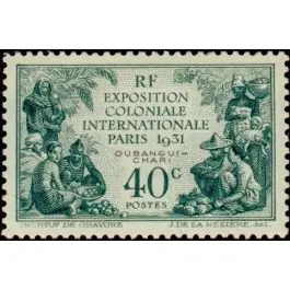 Garantie Incluse Timbre de collection Oubangui - 84