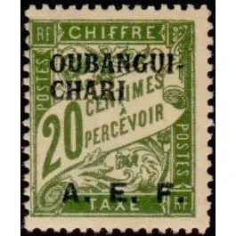 Timbre de collection Oubangui - Taxe 03 Garantie Incluse