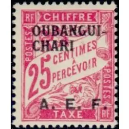 Produit De Marque Timbre de collection Oubangui - Taxe 04