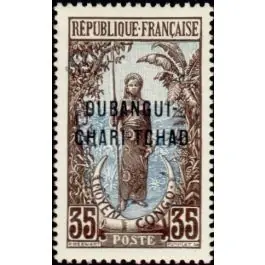 Timbre de collection Oubangui - 10 Soldes