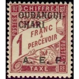 Timbre de collection Oubangui - Taxe 09 Commander Vite