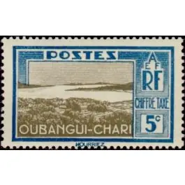 Timbre de collection Oubangui - Taxe 12 Authentique