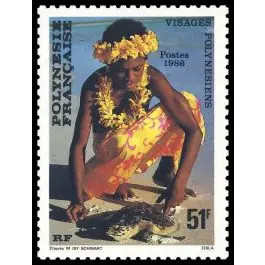Timbre de collection Polynesie Francaise - 0251 Original