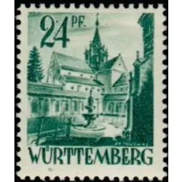 Timbre de collection Wurtemberg - 19 Remise