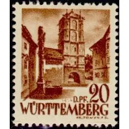 Timbre de collection Wurtemberg - 24 Produit De Marque
