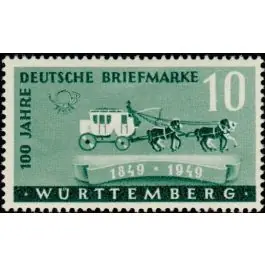 Timbre de collection Wurtemberg - 49 Pas Cher